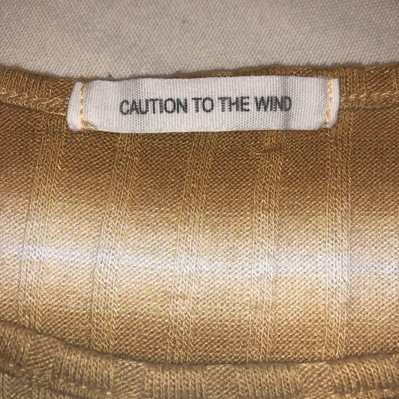 yellow and white ribbed tank top - Picture 2 of 2